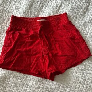 Linen drawstring shorts